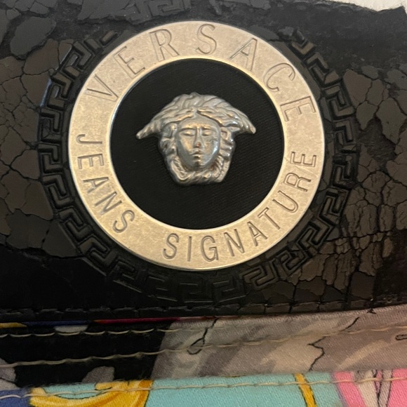 Vintage Versace Jeans Signature Gold Print Pants - Picture 5 of 6